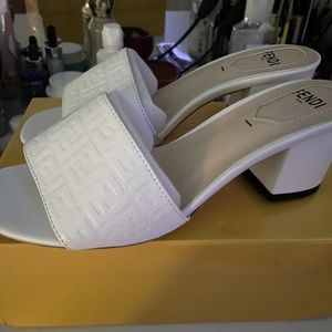 Fendi FF leather mules, new without box!
